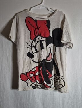 Disney Girls' Minnie Mouse Tee - White, Red & Black